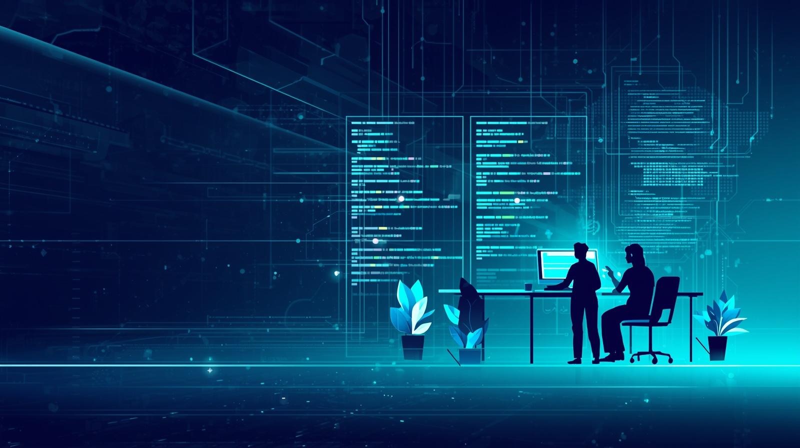 Custom software development improving business efficiency, automation, and security